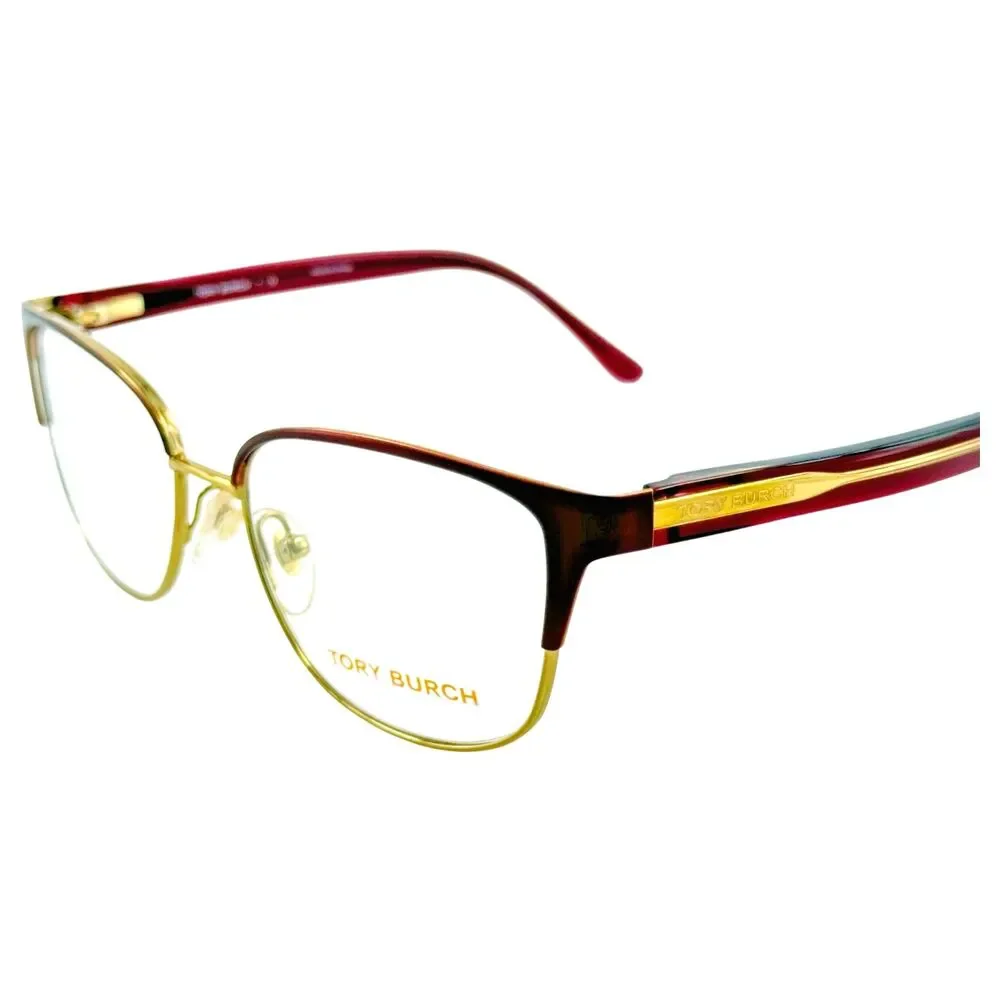 Tory Burch TY1052 Womens Metal Eyeglass Frame 3197 Bordeaux Gold 51-16